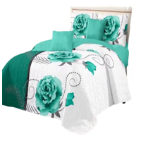 Genérico - Cubrecama Quilt 2 Plazas Primavera Verano Diseño A