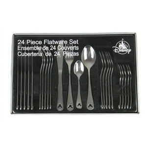 Juego De Cubiertos Disney Mickey Icon 24 Piezas De Acero Inoxidable