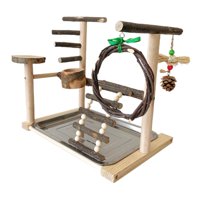 Magideal - Percha De Madera Portátil Multiusos Para Beber, Perchas Para Loros, Soporte Para Pájaros