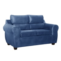 Mexx Muebles - Sofa Dubai 2 Cuerpos Felpa Petroleo