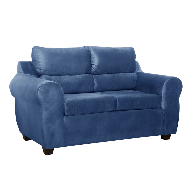 Mexx Muebles - Sofa Dubai 2 Cuerpos Felpa Petroleo