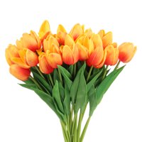 Flores Artificiales Uxcell Tulipanes Naranja