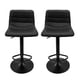 thumbnail image 1 of Pack 2 Silla Piso Bar Ajustable Negra Ergonómica Giratoria Cocina Isla 150kg, 1 of 10