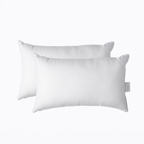 Almohada LANE LINEN de 30 x 50 cm, 2 unidades, poliéster blanco