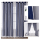 thumbnail image 2 of suxuMhao Cortinas de Estrellas Huecas con Gasa, 2 Piezas 52x72in, Cortinas para Sala/dormitorio, Cortina Transparente Perforada Opaca, Azul Oscuro + Blanco, Poliéster y Encaje, 2 of 5