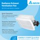 thumbnail image 2 of Ventilador extractor eléctrico Breez Radiance 80 CFM con calefactor para baño, 2 of 9
