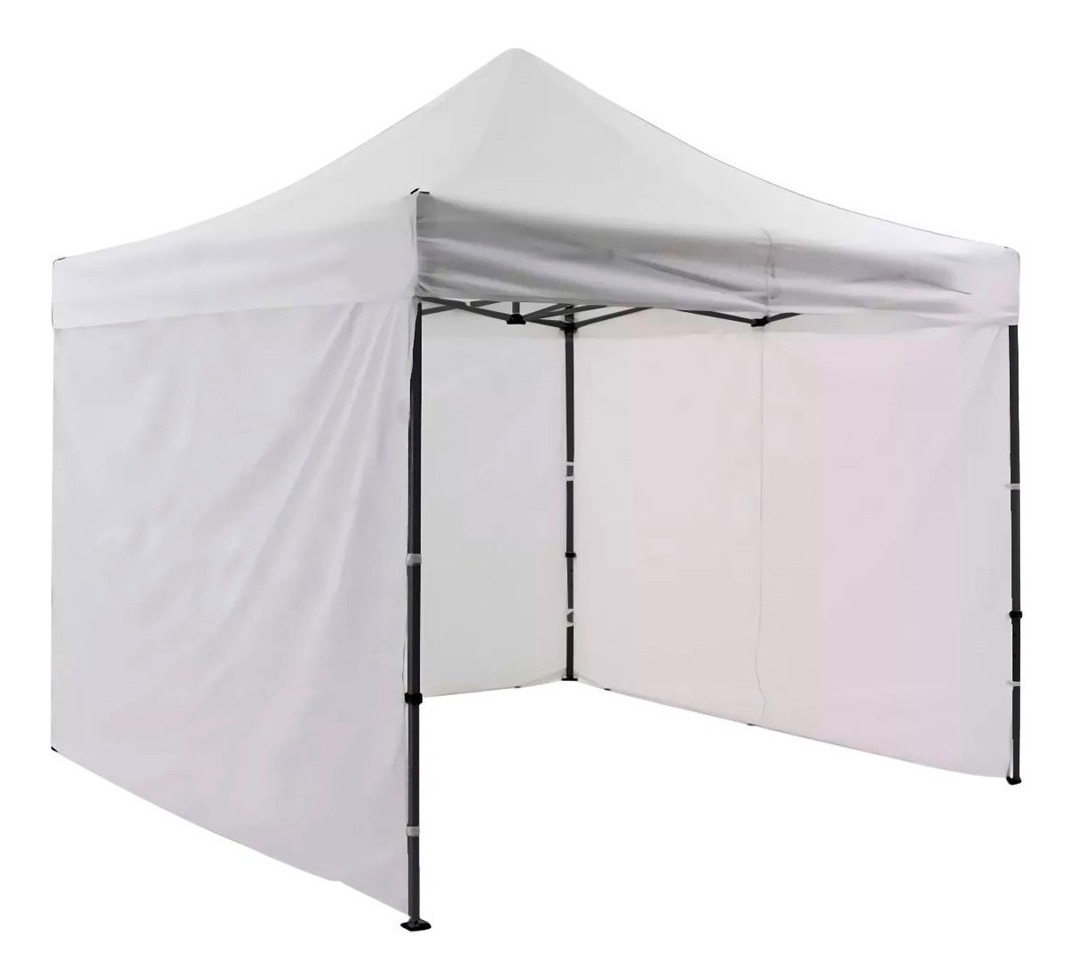 Jardimex - Toldo Plegable 3X3 Paredes Impermeable Retractil Blanco