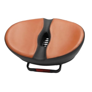 Ioensy - Asiento De Bicicleta Para Hombres Y Mujeres, Sin Nariz, Ancho, Pu, Gran Comodidad, Cojín Para Asiento De Bicicleta, Color Marrón