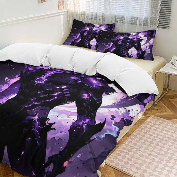 Solo Leveling Anime Home Bed 3-piece Set Classic Japanese Anime Polyester Wash Student Dormitory Set