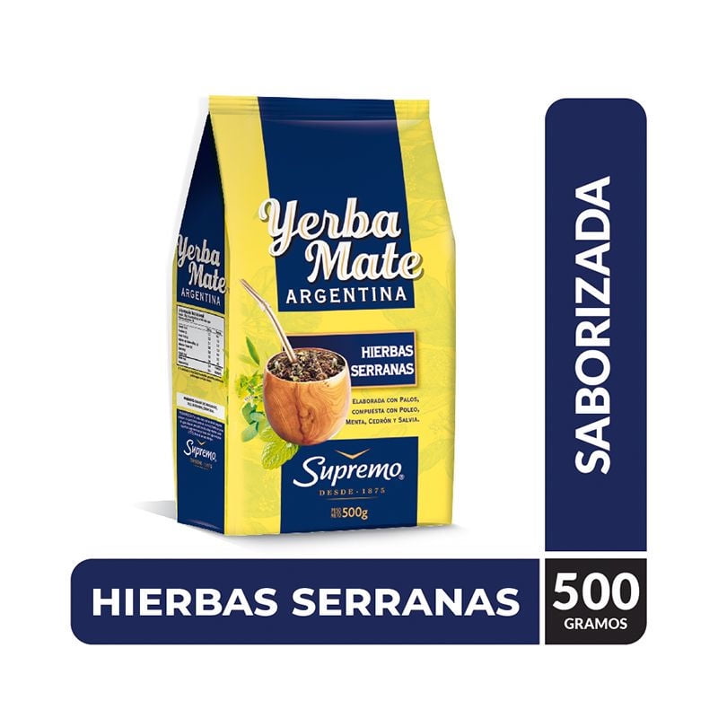 Yerba Mate Argentina Serrana 500 g Supremo