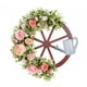 thumbnail image 1 of Corona De Primavera Con Flores Artificiales De Peonía Y Rueda Para Decoración Exterior De Granja, 1 of 3