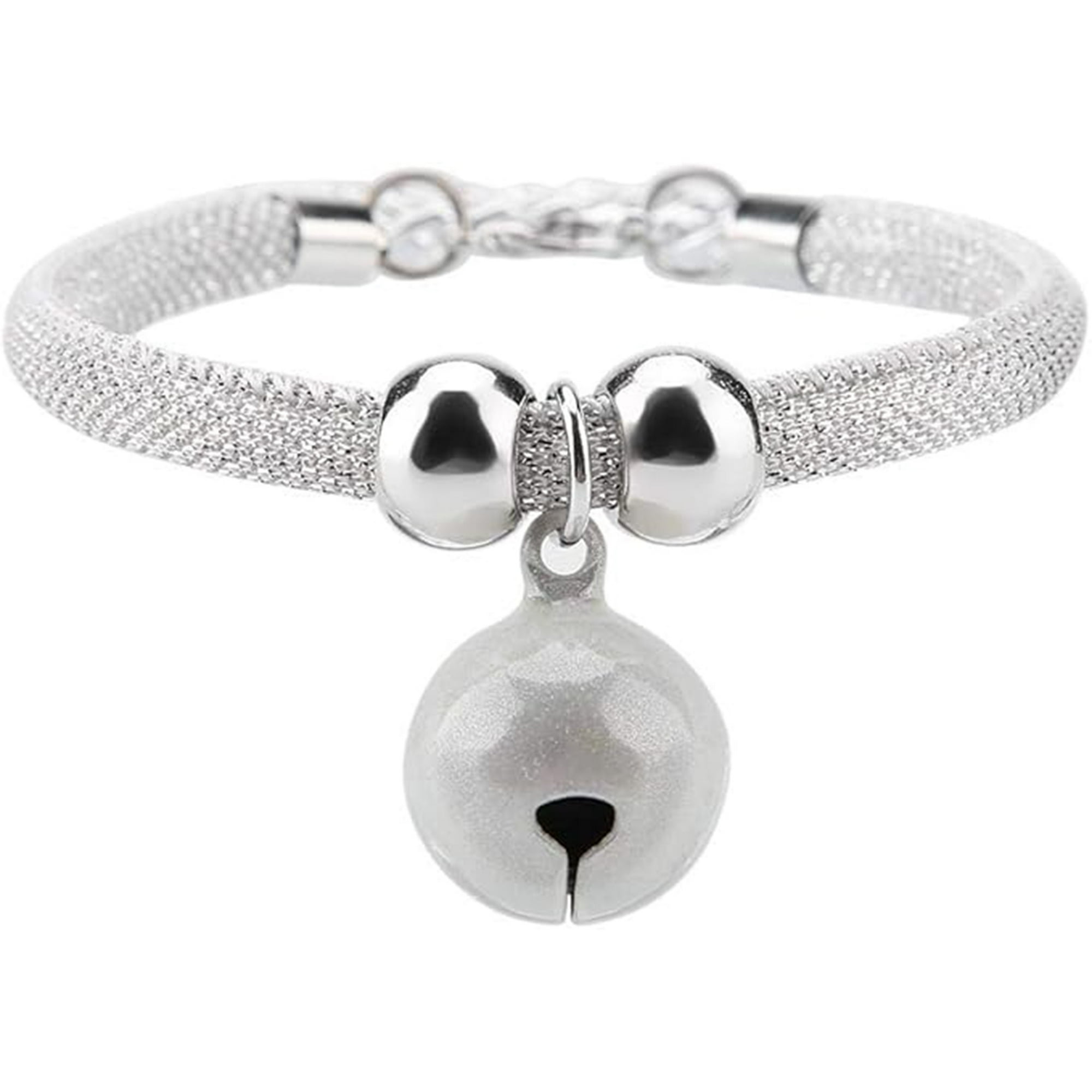 Veat00l - Collar Ajustable Para Mascotas, Collar De Campana Para Gatitos Y Cachorros, Selección De Nylon De Alta Calidad, Campana Para Mascotas Con Cadena De Extensión