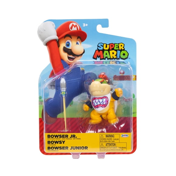 Figura de acción Super Mario Bowser Jr. de 10 cm con pincel