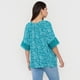 thumbnail image 2 of Blusa Mujer Manga Campana Petróleo Print Corona, 2 of 5