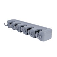 Importclick - Soporte Organizador Pared Multiuso Escoba Trapero Escobillon 5 Puestos