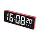 thumbnail image 2 of Reloj Despertador Digital Pantalla de Temperatura de Gran Número Brillo Ajustable Luz Nocturna Pantalla LED para Viajes en Casa Dormitorio Interior Es rojo, 2 of 5