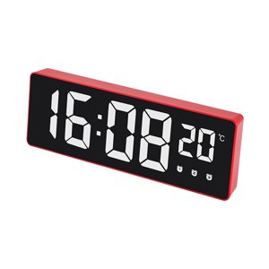 Bothyi - Despertador Digital Pantalla Led Gran Número Silencioso Para Viaje Dormitorio Escritorio Rojo