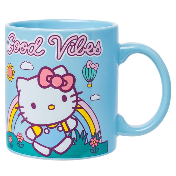 Taza de cerámica Silver Buffalo Hello Kitty Buenas Vibras rosa 591 ml