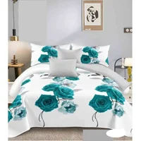 Casadeliacl - Cubrecama King Grande Quilt Verano Moderno Elegante Tf Celeste Tf Cc605