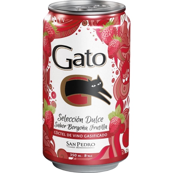 Coctel Vino selección dulce borgoña frutilla gasificado 8° Lata, 350 ml