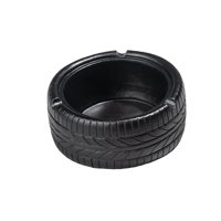 Magideal - Cenicero Con Forma De Neumático, Decoración De Resina, Cenicero Para Sala De Estar, Accesorios Para El Hogar, Negro