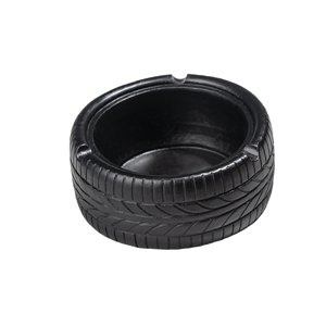 Magideal - Cenicero Con Forma De Neumático, Decoración De Resina, Cenicero Para Sala De Estar, Accesorios Para El Hogar, Negro