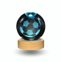 Genérico - Lampara Bola De Cristal Led Rgb Colores Futbol