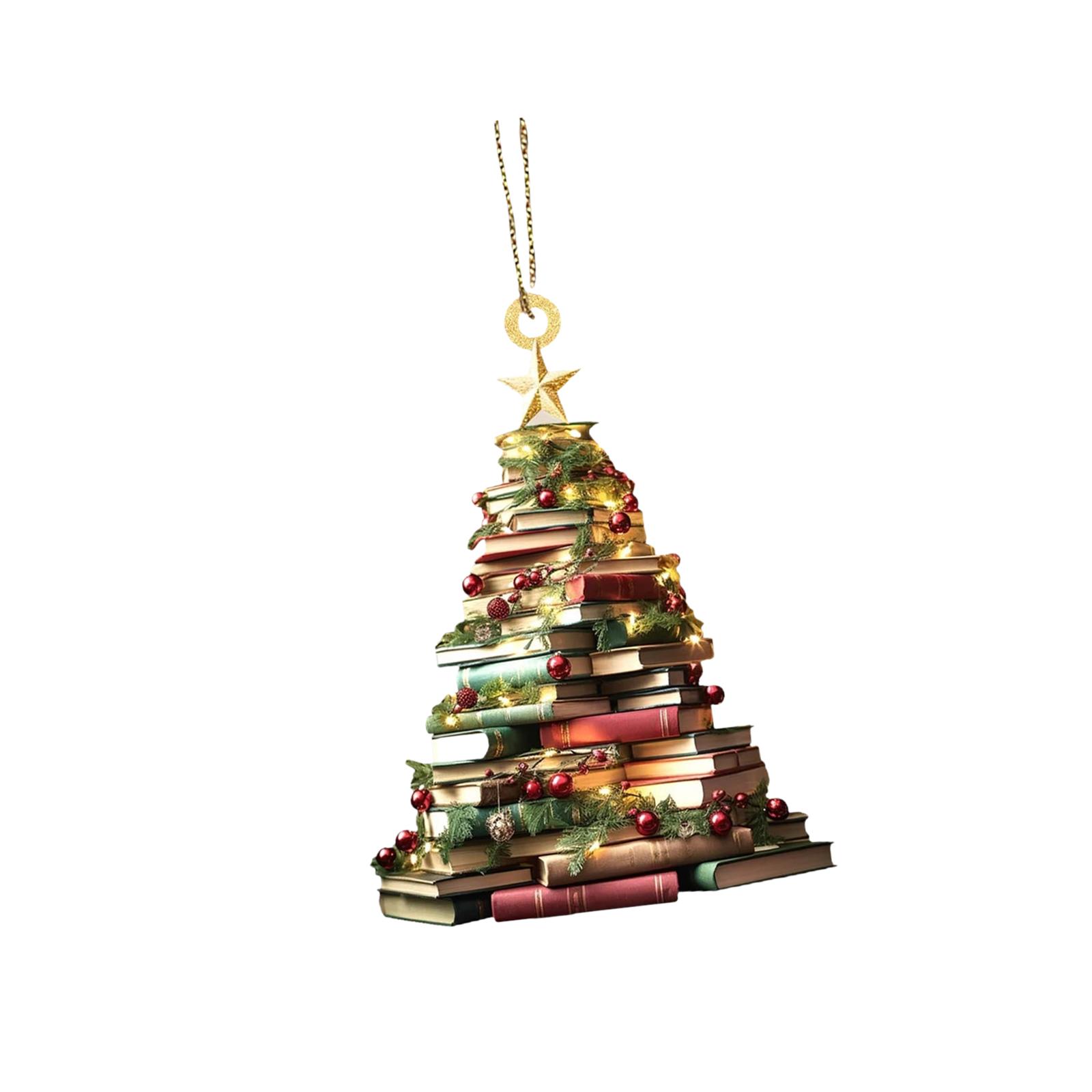 Bothyi - Adorno Navideño Con Forma De Libro En 2D Para Puerta Y Balcón.