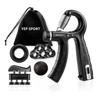 Set Hand Grip 5-60 Kg Manos Dedos Antebrazo Yepsport Negro
