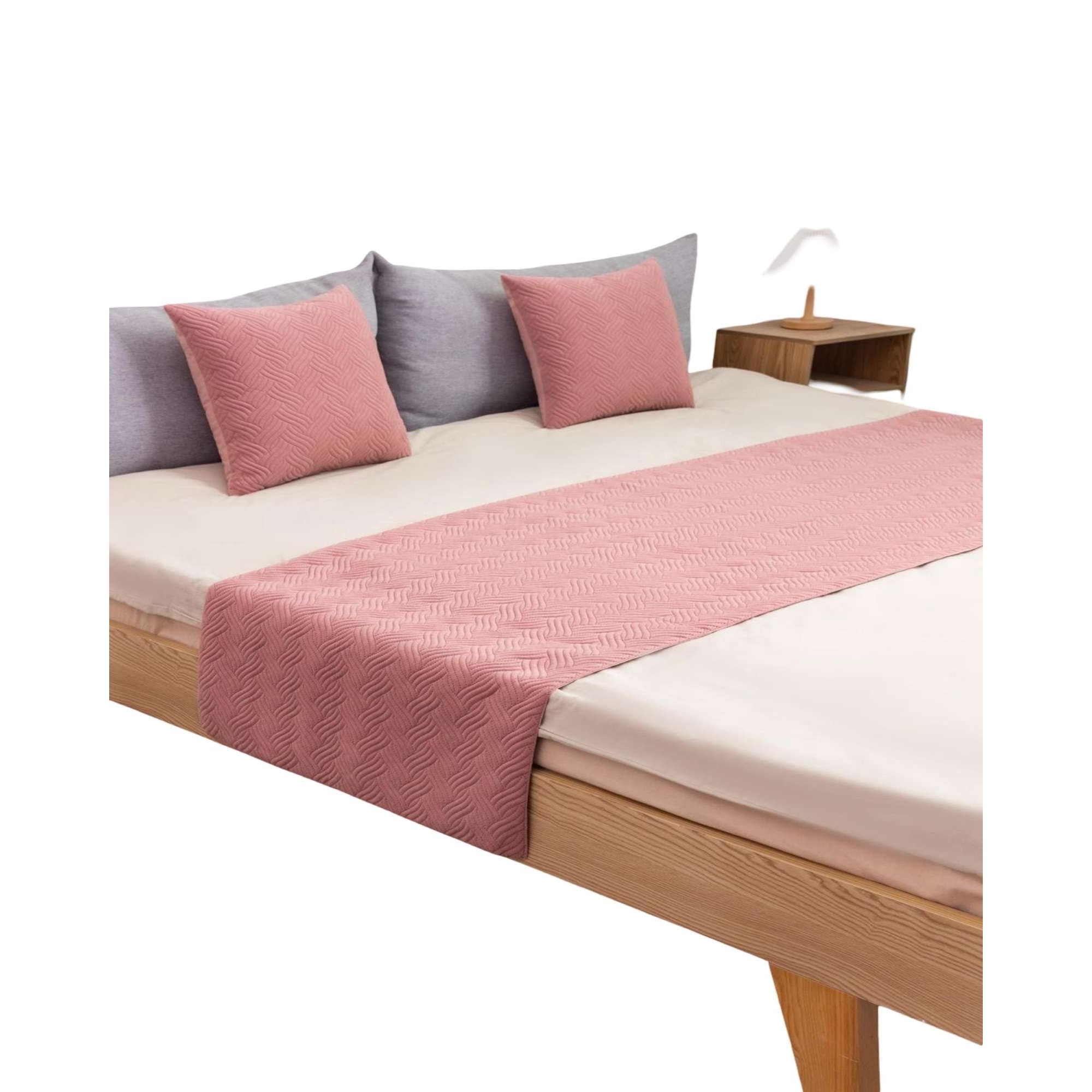 M&l Todo Para El Hogar - Piecera Mas 2 Fundas Elegante Rosa