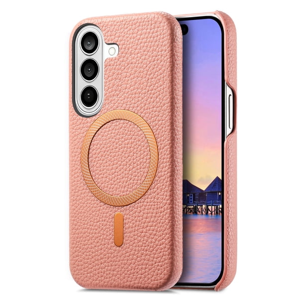 Funda FOXDOCK para Samsung Galaxy S26 Pro Magnética, protección contra caídas, con soporte y ranuras para tarjetas-rosa