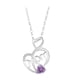 thumbnail image 2 of Collar con colgante de corazón, collar para mamá, romántico, moderno, regalos para el día de la madre, regalos para mamá, fiesta, día de San Valentín, Diamantes de imitación morados, 2 of 5