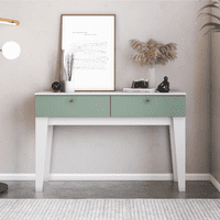 Exit - Mesa De Arrimo Rectangular Roma Blanco Verde