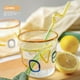 thumbnail image 5 of Vasos para beber – Vasos de vidrio transparente Mason Vintage Glassware para cócteles, agua, jugo – Vasos para beber con letras estereoscópicas., 5 of 7