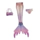 thumbnail image 3 of Traje De Baño Para Niña Colas De Sirena Cosplay Ropa De Baño Para Regalo De Cumpleaños Piscina De Vacaciones Para 130 Cm De Altura B, 3 of 5