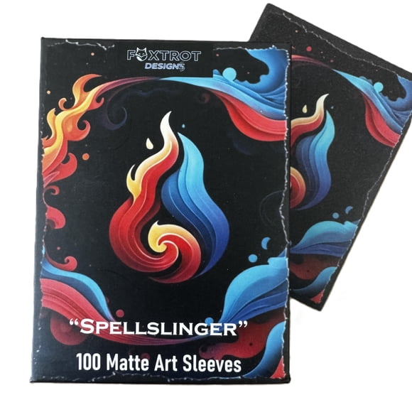 Fundas de arte para cartas TCG de Foxtrot Designs - 100 protectores con respaldo mate texturizado - Compatibles con Magic: The Gathering y otros TCG y LCG (Spellslinger)