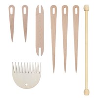 Magideal - 8 Uds Herramienta De Tejido Diy Agujas De , Palo De Telar Manual De Tapiz De Lanzadera De Herramienta De Artesanía De Punto Agujas