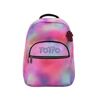 Totto - ""Mochila Escolar Tempera Rpet Glitter Rosado Fritz""