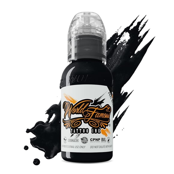 Tinta de tatuaje mundialmente famosa Blackout Black, 30 ml, vegana y no tóxica