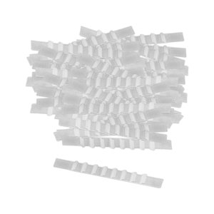 Bothyi - Tiras De Silicona Para Colgar Con Aletas, 100 Uds., Empuñaduras Adhesivas Para Ropa, Color Blanco, 6X70Mm