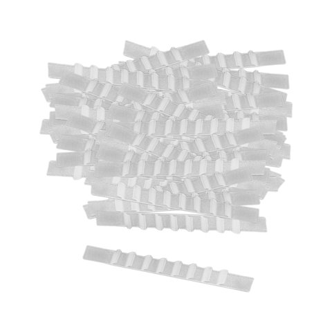 Bothyi - Tiras De Silicona Para Colgar Con Aletas, 100 Uds., Empuñaduras Adhesivas Para Ropa, Color Blanco, 6X70Mm