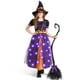 thumbnail image 3 of Disfraz de Spooktacular Creations Light Up Purple Witch 3T para niñas, 3 of 7