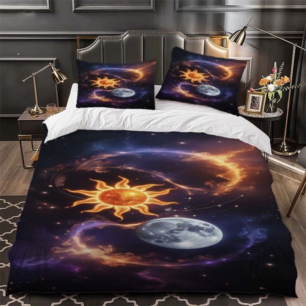 Sun and Moon Dance Together 53.15-103.94inch Themed bedding 2026 New Year Trendy