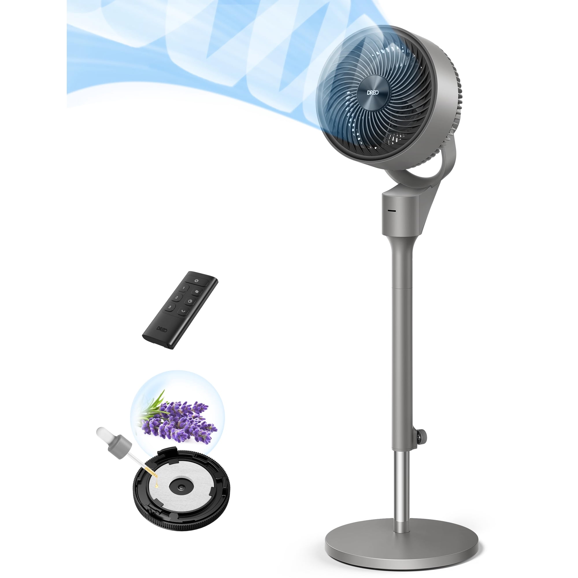 Ventilador De Pie Dreo Turbopoly Fan 306 80°, Oscilación 25db