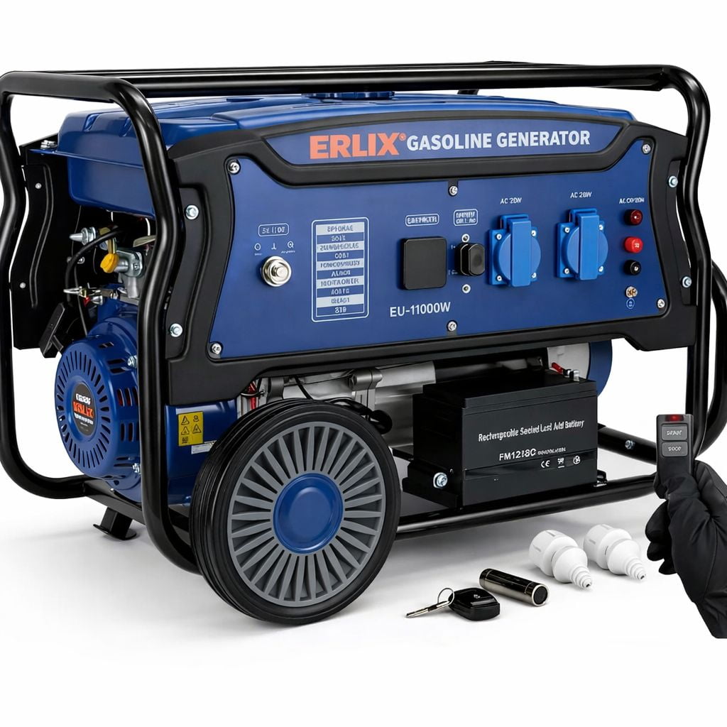 Ethan Global Import - Generador Eléctrico 4500w Erux Bencinero Con Llave Alta Potencia Energía Confiable Uso Hogar Y Trabajo