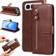 thumbnail image 1 of Funda tipo cartera para Infinix Smart10 Plus con bolsillo con cremallera y ranuras para tarjetas – Función de soporte Marrón, 1 of 5