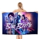 thumbnail image 1 of Blue Beetle Toalla de playa de secado rápido con diseño temático, regalo para mujeres y niñas, ideal para cumpleaños, fans, amantes de la música, uso en la playa o al aire libre, 78 × 150 cm, 1 of 6