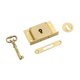 thumbnail image 1 of Juego De Cerradura De Gabinete Con Llave, Cerradura De Cajón Cuadrada Decorativa Para Gabinetes, Cerradura De Cajones, 6,3 Cm X 3,8 Cm X 1 Cm, Dorado, 1 of 5