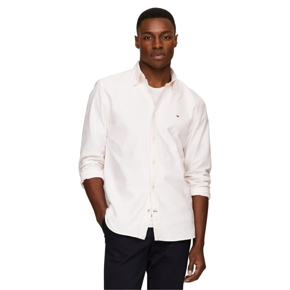 Camisa Tommy Hilfiger Oxford Custom Fit para Hombre Rosa M