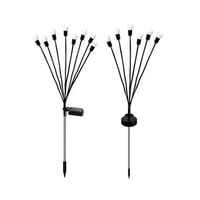 Crusec - Pack 2 Luces Led En Ramo Energía Solar Exterior